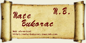 Mate Bukorac vizit kartica